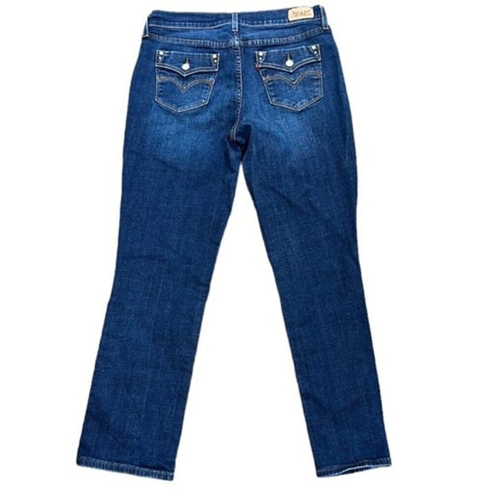 Women's Levi's 505 Straight Leg Denim Medium Wash Flap Pocket Jeans Size 30x30 - Picture 2 of 4